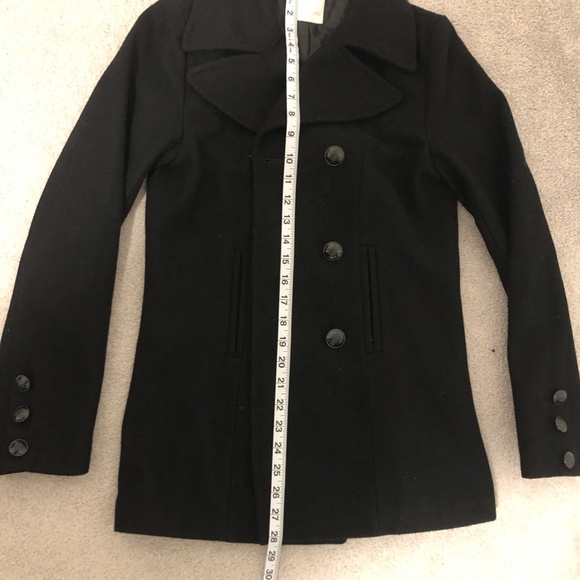 Black Camaieu Pea Coat - Picture 4 of 7